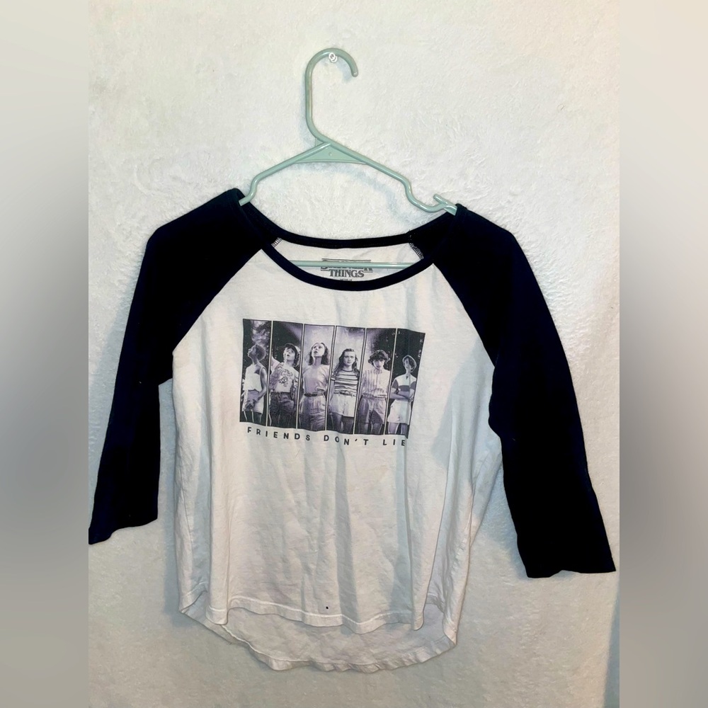 STRANGER THINGS FRIENDS DON’T LIE HALF SLEEVE SHIRT